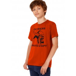 T-shirt enfant Ocriers du Pays d'Apt orange - Classique