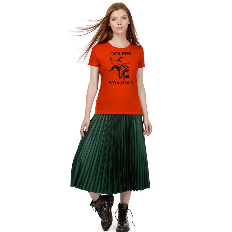 T-shirt femme Ocriers du Pays d'Apt orange - Classique T-shirt femme Ocriers du Pays d'Apt orange - Classique
