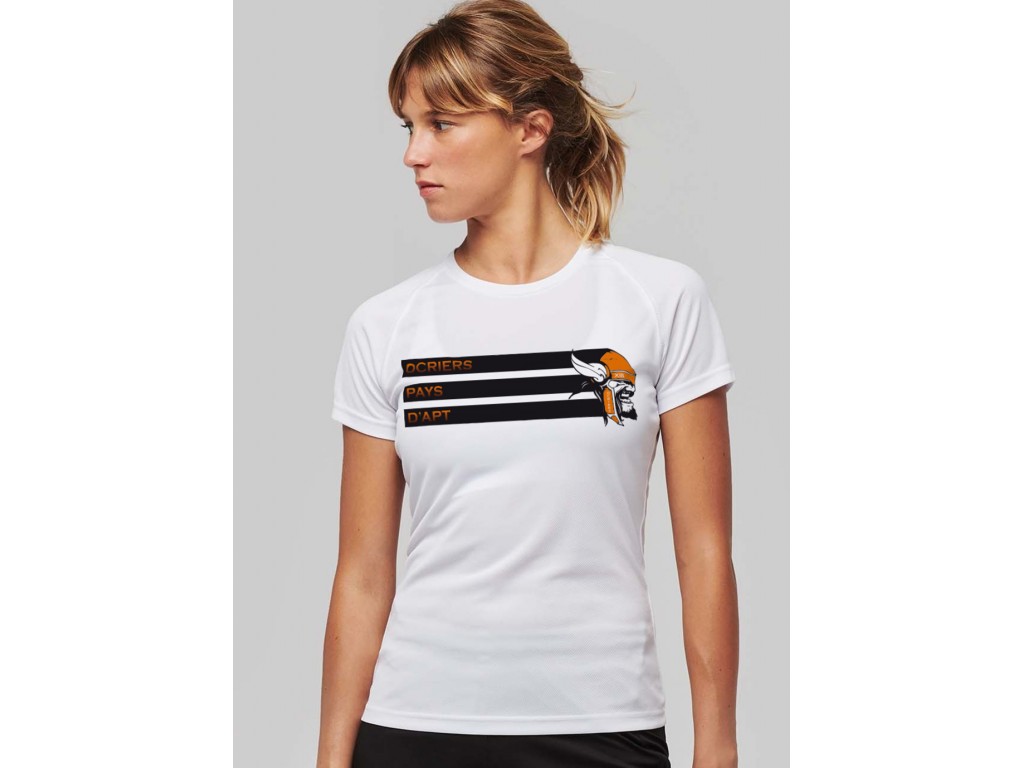 T-shirt sport femme Ocriers Pays d'Apt - 3 bandes