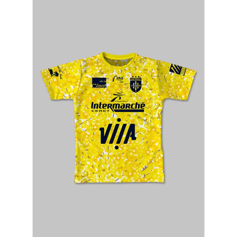 Maillot réplica Céret Sportif 2020-2021 Jaune mimosas face