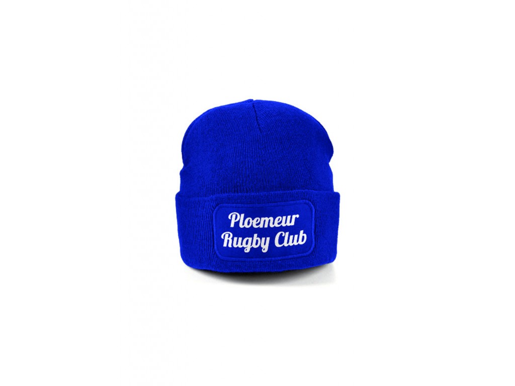 Bonnet Beechfield patch Ploemeur Rugby Club bleu