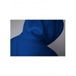 Sweatshirt capuche light royal blue Michel Pagnoux Lonely Planet détail textile