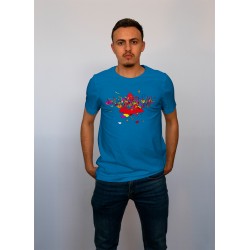 Tshirt homme tropical blue Michel Pagnoux Lonely Planet