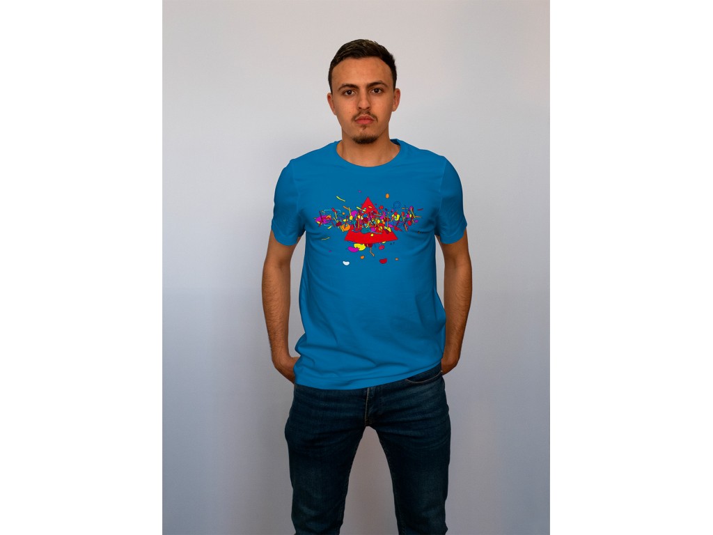 Tshirt homme tropical blue Michel Pagnoux Lonely Planet
