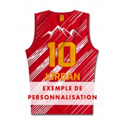 Débardeur basket Prades Conflent Basket 2023-2024 rouge dos perso