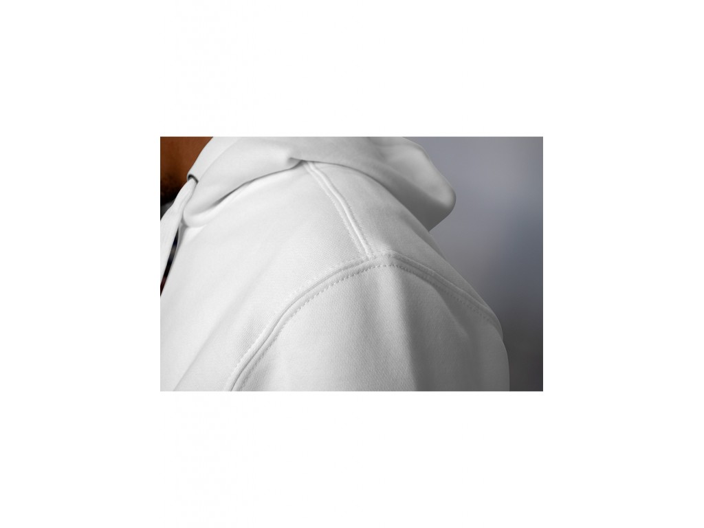 Sweatshirt capuche unisexe Banana-Bolt couleur emilance blanc détails