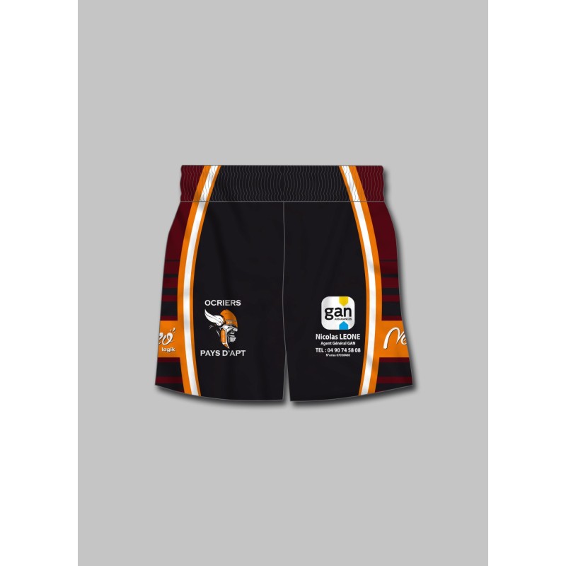 Short de match Ocriers du Pays d'Apt 2018-2019 face Short de match Ocriers du Pays d'Apt 2018-2019 face