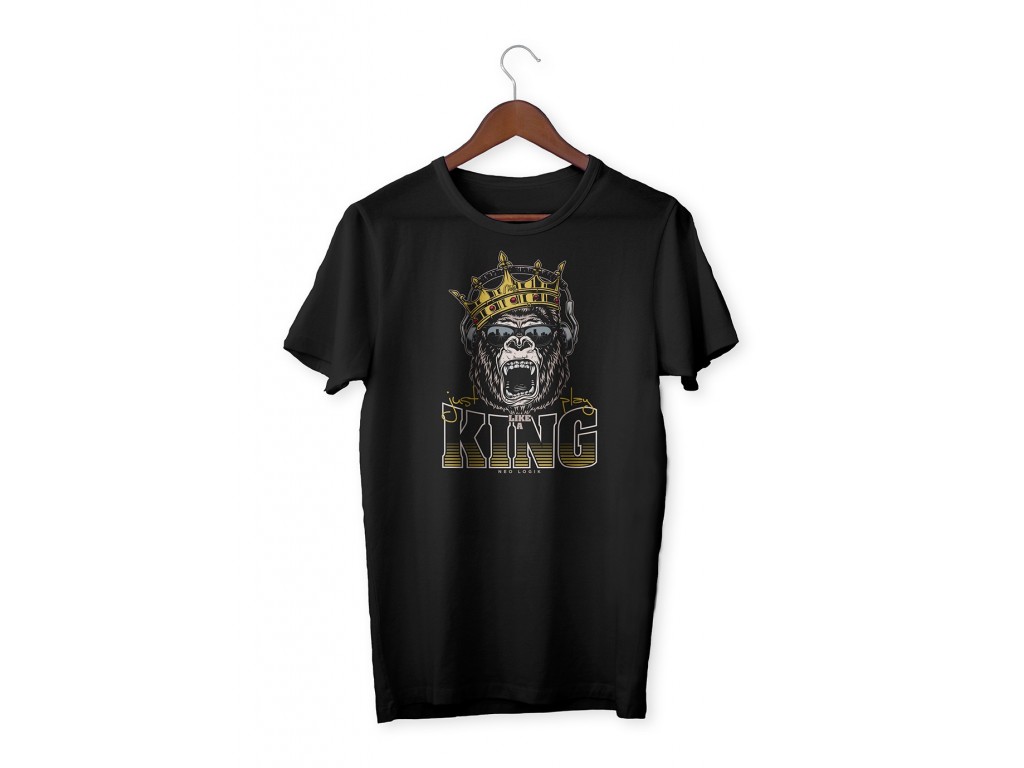 Tshirt homme noir Like a King